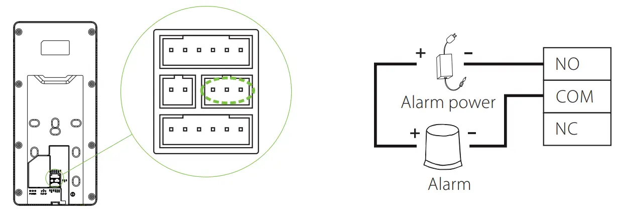 ZKTECO G4[QR] Android Multi Biometric Facial Recognition Terminal - Connection 1