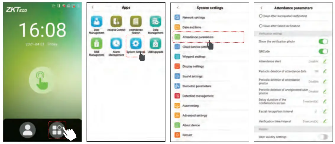ZKTECO G4[QR] Android Multi Biometric Facial Recognition Terminal - QR Code