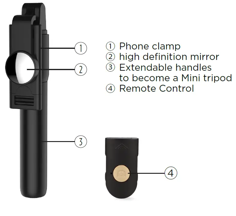KSIX -BXSELFT01 -Selfie T-ripod- Pro- FIG 1