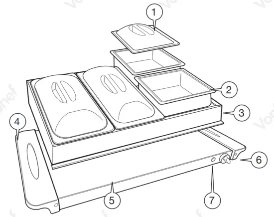 VonHaus 2000161 300W 4 Pan Buffet Server - fig 3