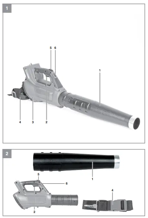 Einhell GP-LB 36 -or- 210 Li E-Solo -36V- Cordless- Turbo -Blower - 1