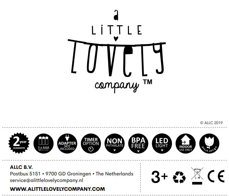 LiTTLE LOVELY Night Light Mushroom House User Manual - Certified icon