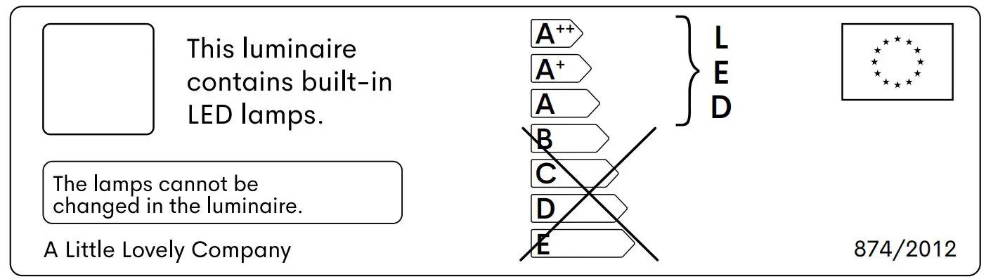 LiTTLE LOVELY Night Light Mushroom House User Manual - This luminaire contains built-in LED lamps