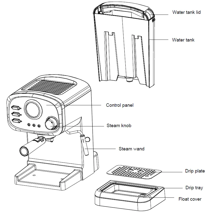 MORRIS R20806EMC ESPRESSO COFFEE MAKER FIG 1