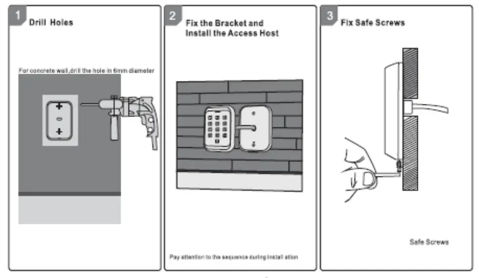 VISIONIS VIS 3002 Access Control Indoor Only Digital Touch Keypad - Installation