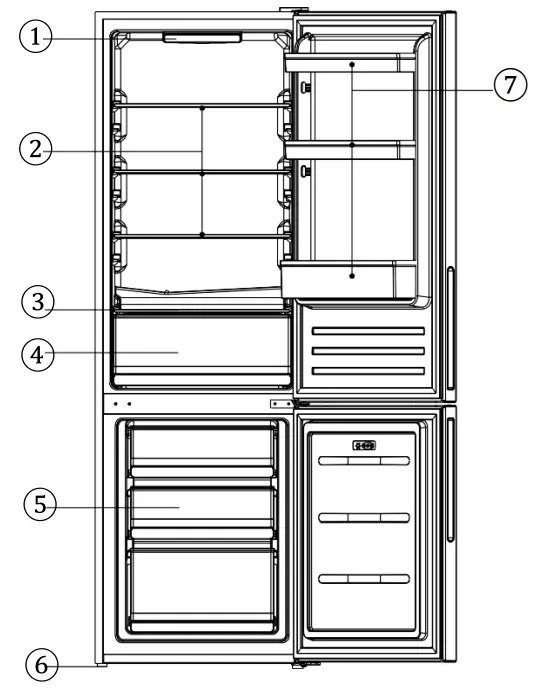 KASA-TRF-37LE-CITY-COMBI-Refrigerator-fig-2