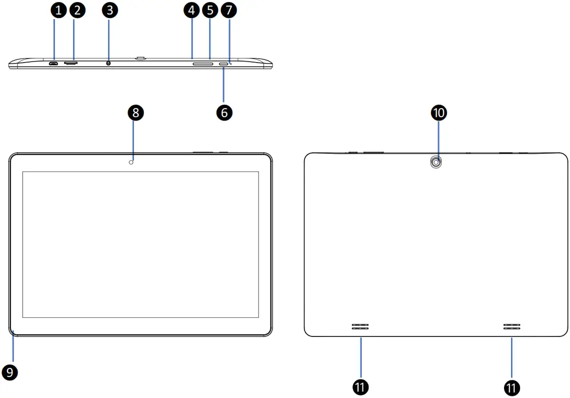GENER8 GS61016 Tablet - FUNCTION OVERVIEW