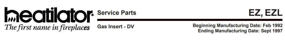 Heatilator EZ Fireplace Installation User Manual