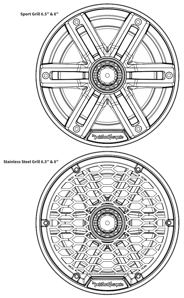 Rockford Fosgate M2 65 6 5 Inch Color Optic Marine 2 Way Speakers - fig 1