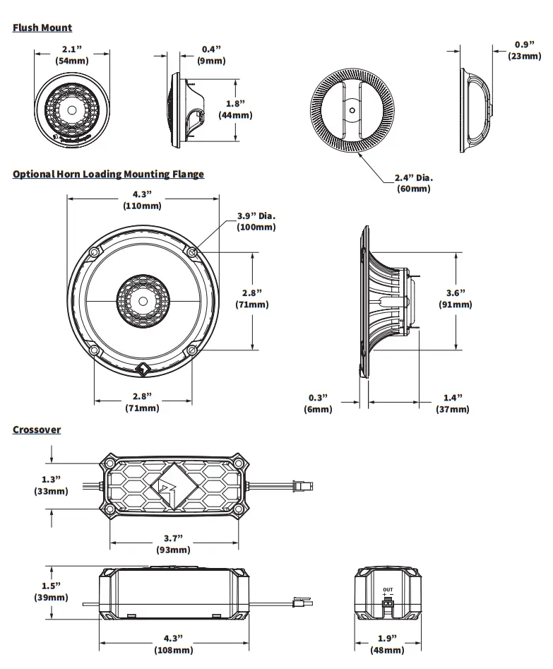 Rockford Fosgate M2 65 6 5 Inch Color Optic Marine 2 Way Speakers - fig 3