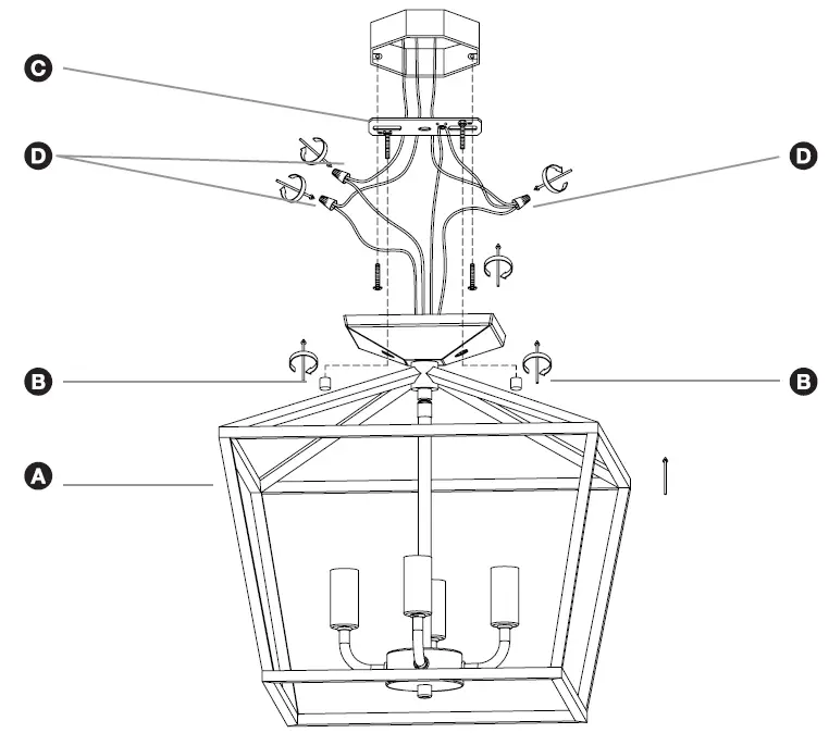 globe-61182-Sheldon-4-Light-Semi-Flush-Mount-Ceiling-Light-FIG-4