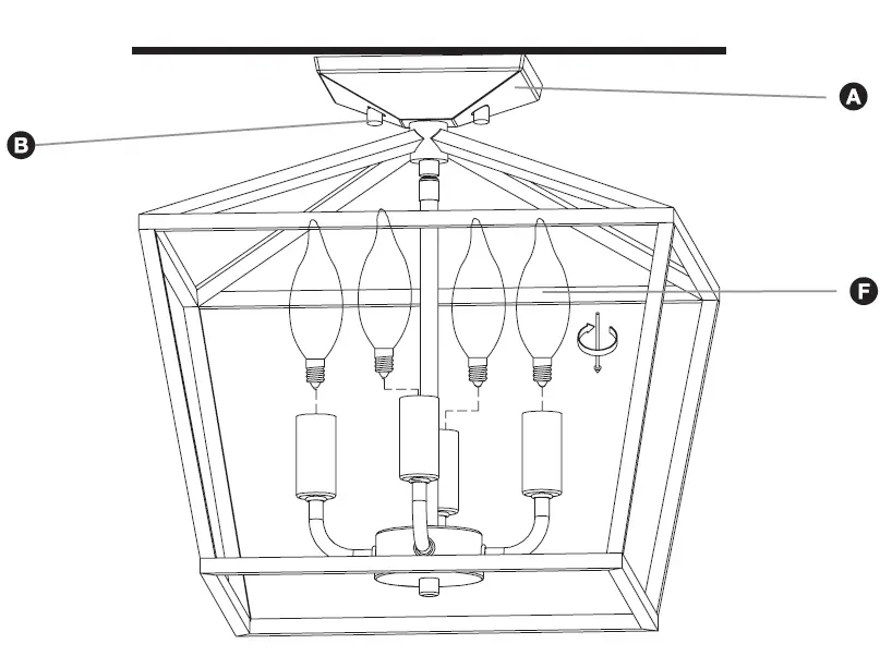 globe-61182-Sheldon-4-Light-Semi-Flush-Mount-Ceiling-Light-FIG-5