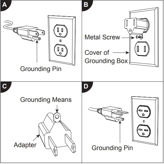 HOME DECORATORS COLLECTION SP6177 Electric Fireplace Logset with Heater - ELECTRICAL CONNECTION