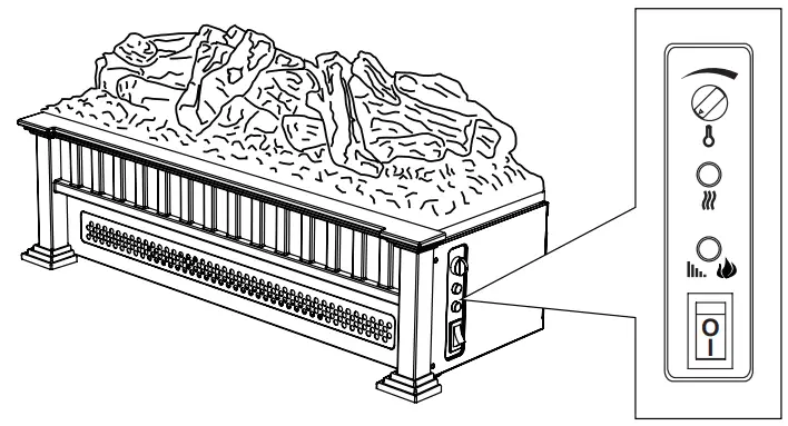 HOME DECORATORS COLLECTION SP6177 Electric Fireplace Logset with Heater - Model