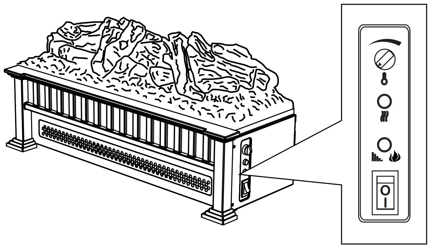 HOME DECORATORS COLLECTION SP6177 Electric Fireplace Logset with Heater - Operating Instructions 1