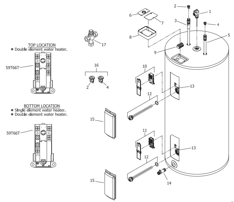 BRADFORD WHITE LE230S Light Duty Commercial Electric Water Heater - fig
