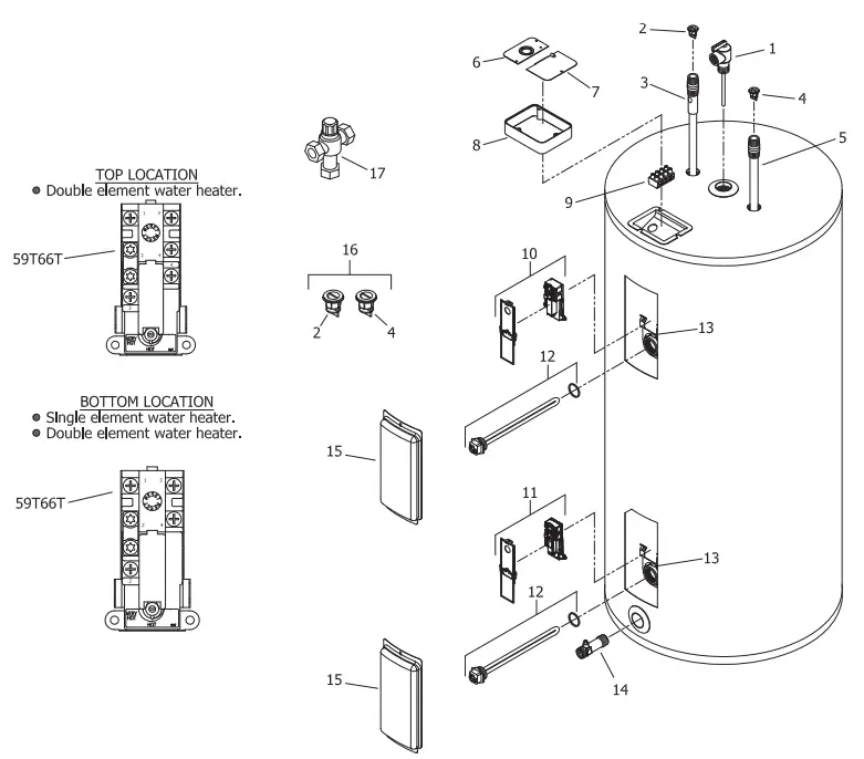 BRADFORD WHITE LE230S Light Duty Commercial Electric Water Heater - fig2