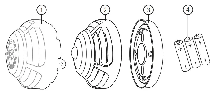 smartcell SC 23 0210-0001 99 Heat Detector and Combined Sounder Beacon - Components