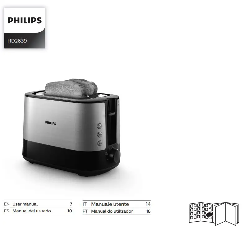 PHILIPS HD2639 Collection Toaster User Manual
