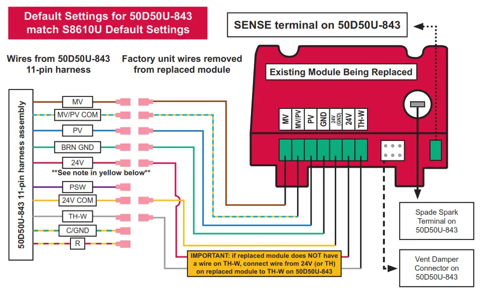 White Rodgers 50D50U 843 24V Non Integrated Spark Ignition Module fig3