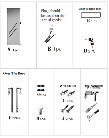THE-HOME -DEPOT-TOPB001280-Lockable-Black Jewelry-Armoire -Cabinet-Touc- Sensor-Lighting-Full-Length-LED-Mirrored-Organizer-03