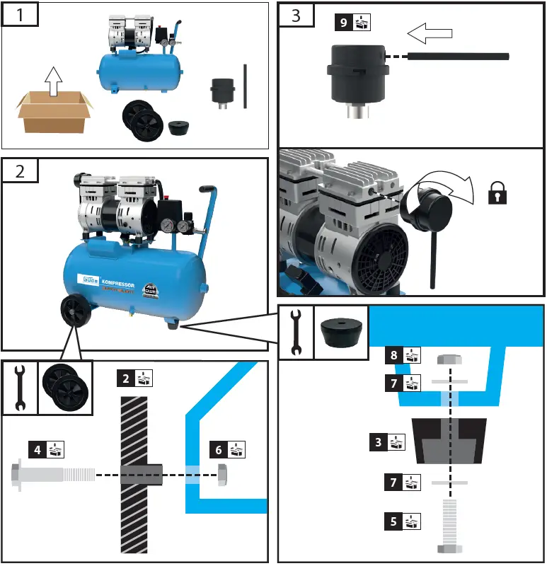 Gude-AIRPOWER-150-8-24-Silent-Compressor-fig-2