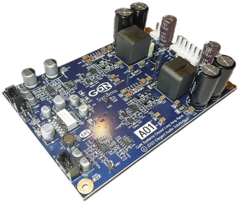GaN Systems GS-EVM-AUD-AMPCL1-GS Closed Loop Analog Class D Amplifier Module