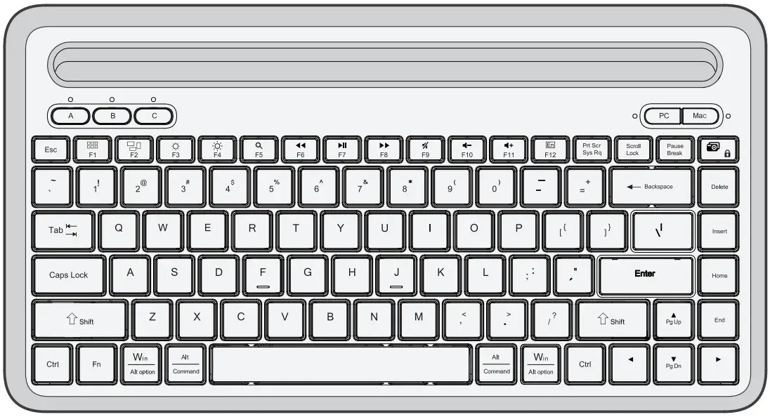 Keyboards TK594B04801R Wireless Bluetooth Keyboard