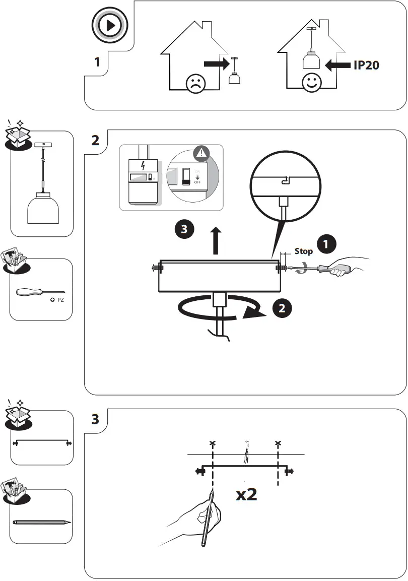 LEROY MERLIN 11809371 Inspire Tonka Pendant - Figure 2