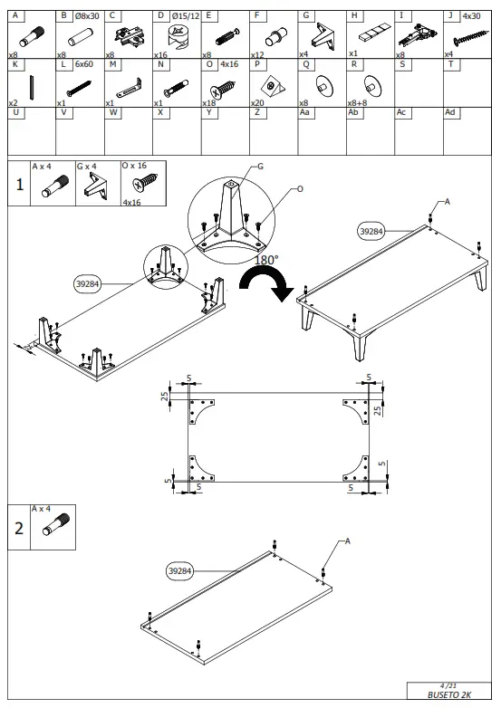 DEDEMAN Pantofar Buseto 2K, Artisan stejar, 67.4 x 34.8 x 195 cm - fig 7