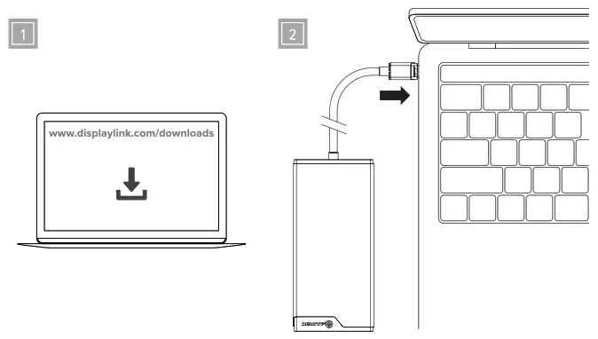 ALOGIC DV3 Universal Triple Display Docking Station - overview 1