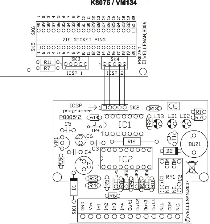 velleman VM142 Mini PIC-PLC Application Module 09