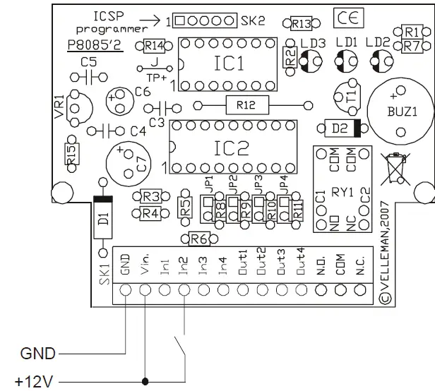 velleman VM142 Mini PIC-PLC Application Module 11