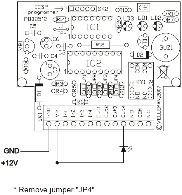 velleman VM142 Mini PIC-PLC Application Module 12