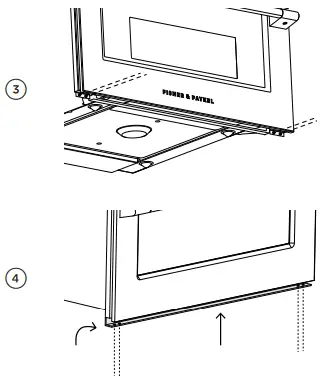 ATTACH THE LOWER TRIM TO THE OVEN