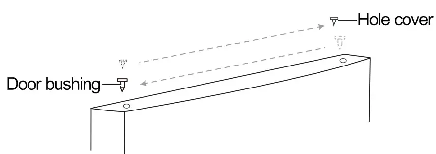 CHiQ CTM348NW2 Top Mount Frost Free Fridge - Door reversal instruction 11