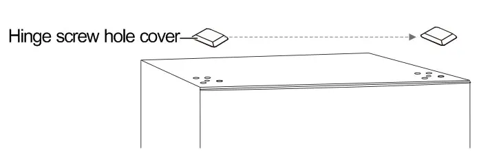 CHiQ CTM348NW2 Top Mount Frost Free Fridge - Door reversal instruction 12