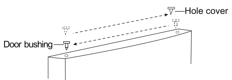 CHiQ CTM348NW2 Top Mount Frost Free Fridge - Door reversal instruction 7