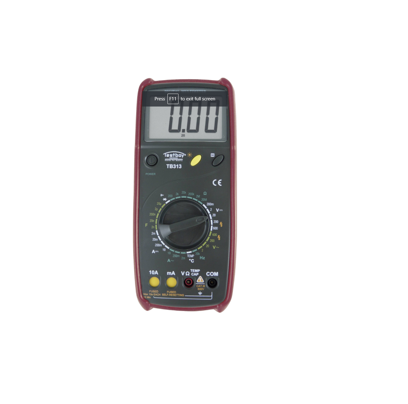 Testboy Tb 313 Handheld Digital Multimeter Instruction Manual Testboy Tb 313 Handheld Digital Multimeter Instruction Manual