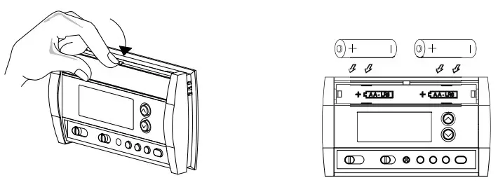 Honeywell RTH230B Thermostat - Installing the Batteries