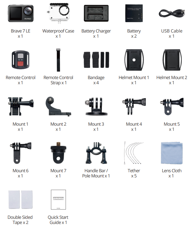 AKASO BRAVE 7 LE V17 Action Camera - fig 1