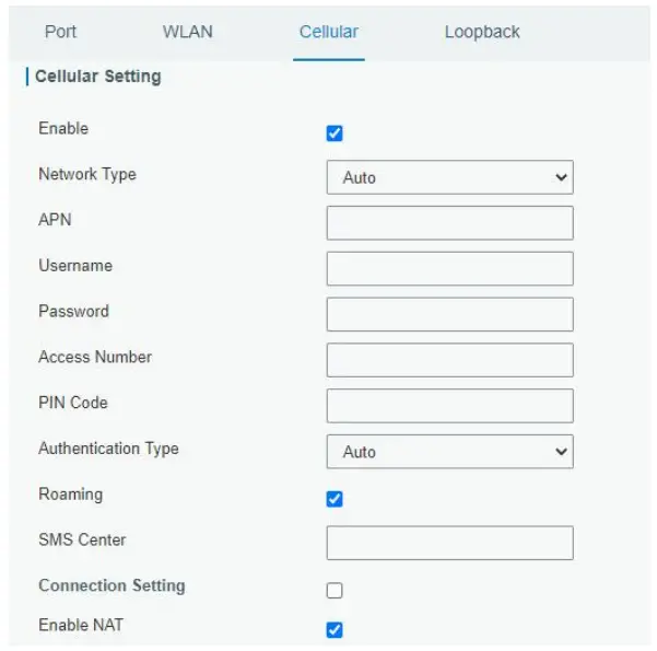 Configure the Cellular Connection