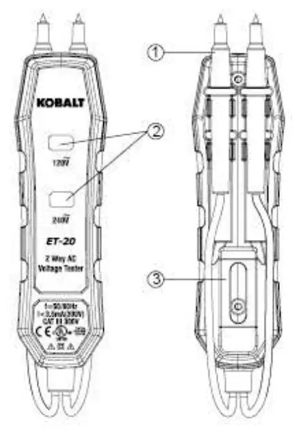 KOBALT ET-20 2-Way AC Voltage Tester - fig 1