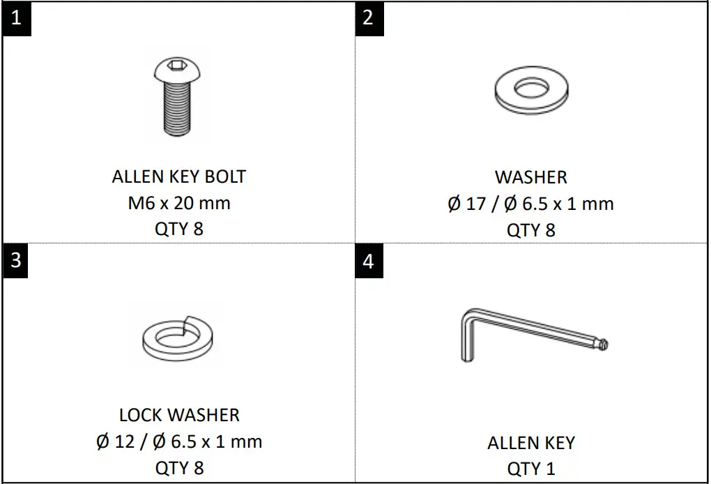 SIMPLi HOME AXCROL 13 N Rollins Natural Bench - HARDWARE DESCRIPTION