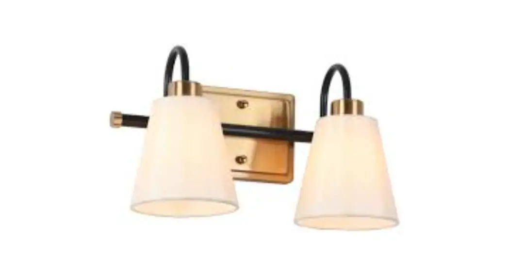 Zevni A04771w2 Dolf 14 Inch Wide Gold And Fabric Shade Vanity Light Instruction Manual Zevni A04771w2 Dolf 14 Inch Wide Gold And Fabric Shade Vanity Light Instruction Manual