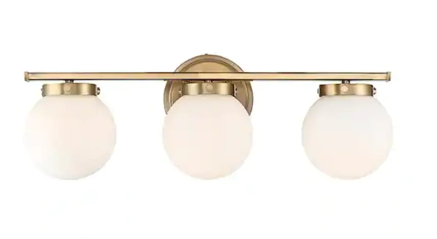 Zevni A04406 Mordy 22 Inch Wide Brass Vanity Light Instruction Manual