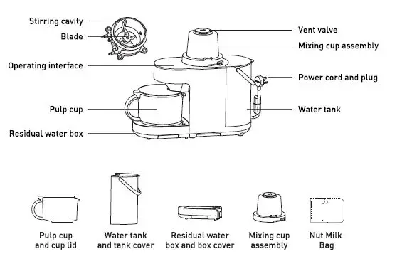 Joyoung L12-Y521-DE01 Hands-Free Washing Blender 1