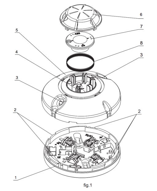 TERACOM TSS8030R Optical Smoke Detector - fig
