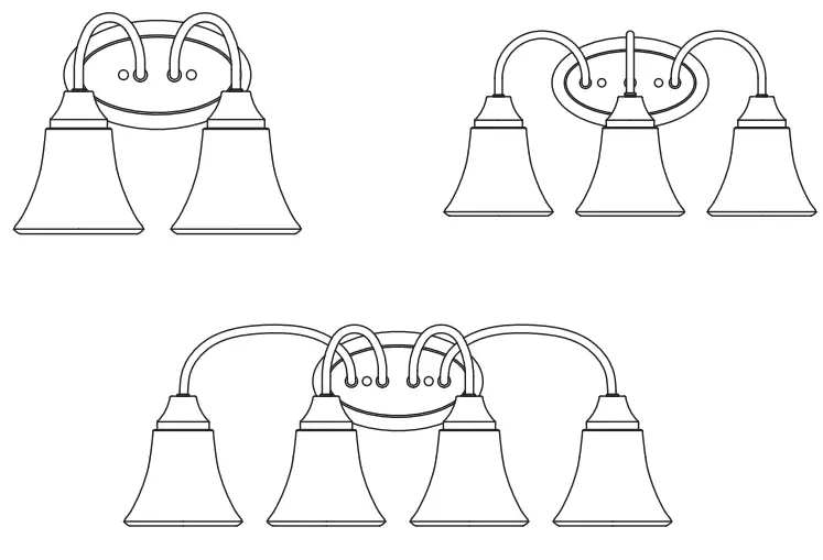 Sea Gull Lighting 4480 Holman 2-3 and 4 Light Wall