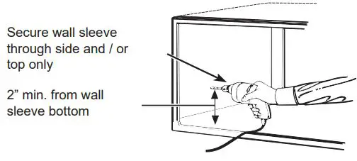 GE APPLIANCES RAB24 Standard Steel Wall Sleeve Instruction Manual - Firmly secure the wall sleeve to the wall structure